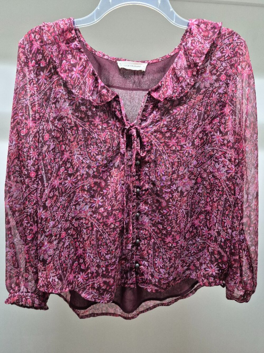 Lucky Brand Ruffle Swing Top - Picture 1 of 2